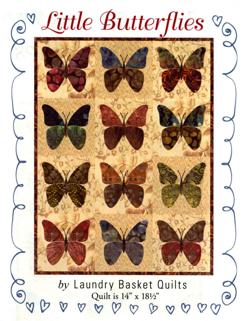 Little Butterflies PATTERN by Laundry Basket Quilts - 14" x 18.5"