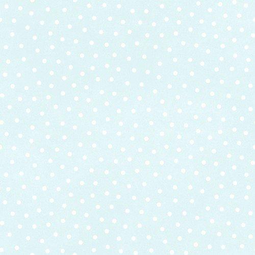 Little Lambies FLANNEL Maywood - Dots White on Light Aqua MSF18506-QW