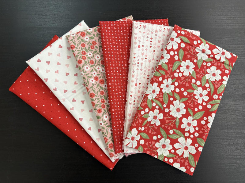 Love Blooms (6pc) FQ Bundle - (approx 20" x 22")