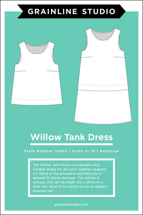Willow Tank Top/Dress Pattern by Grainline Studio - GS13002