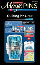 Magic Pins by Taylor Seville - Quilting Pins - FINE - 50pcs - 1.75" w/Comfort Grip Handles