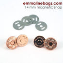 Magnetic Snaps 1/2" - Copper Finish - Emmaline Bags