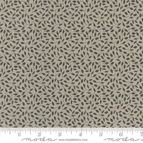 Main Street by Sweetwater - Moda - Black Leaves on Taupe 55647-24