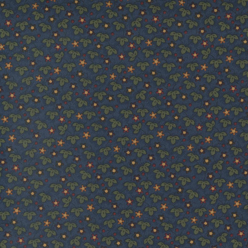 Maple Hill by Kansas Trouble for Moda - Sm Leaves Blue Spruce 9682-14