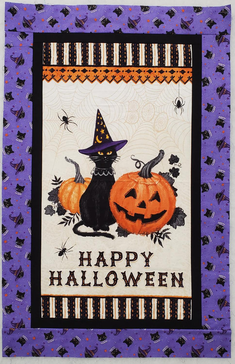 Meow-Gical Night SAMPLE - Pieced Top 33" x 51.5" (incl binding)