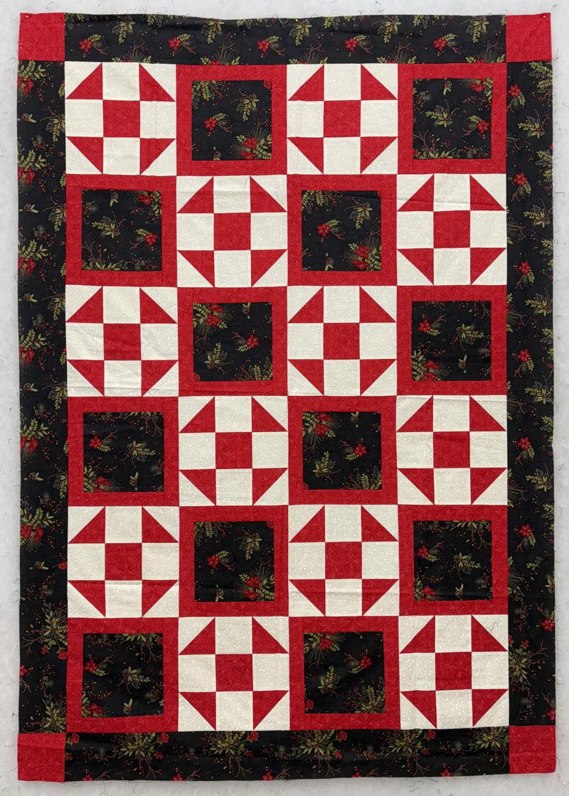 Merry & Bright - SAMPLE - Pieced Top - 42" x 61" (NO Binding)