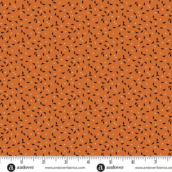 Midnight Moon - Andover Fabrics - Pumpkin Bats - A1532-O