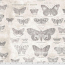 Monochrome by Tim Holtz for FreeSpirit - Butterflies Parchment-PWTH004