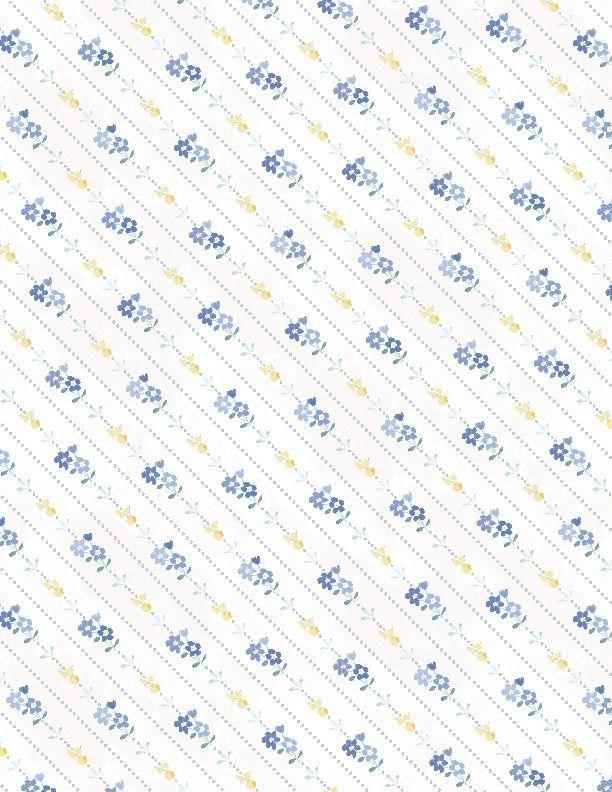 Morning Blooms by Wilmington Prints - Diagonal Stripe Cream 89277-145