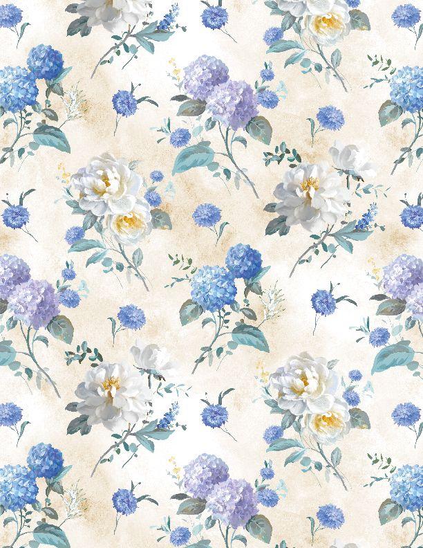 Morning Blooms by Wilmington Prints - Floral Toss Cream 89274-146