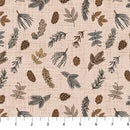 Mountains Calling by Figo - Taupe With Pinecones - 90686-14