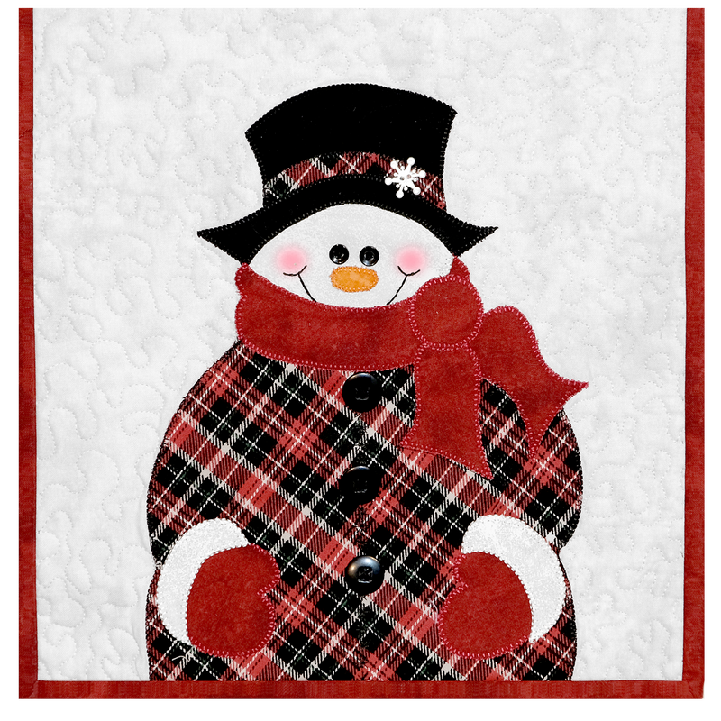 Mr Frosty Table Runner Pattern - 12 X 36" - by Quilter's Bouquet