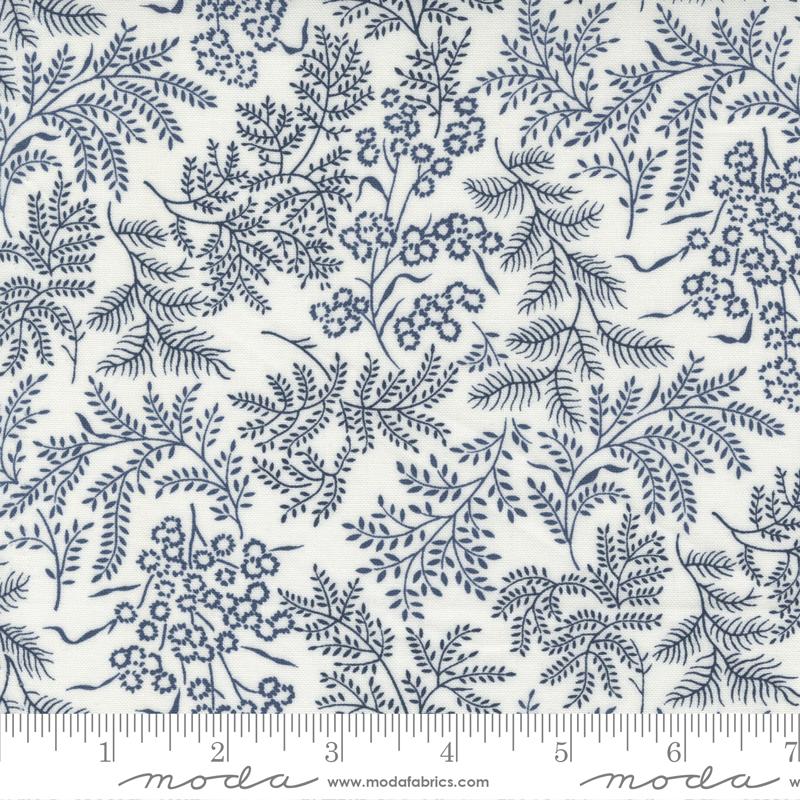 Nantucket Summer by Moda - Sconset Landscape Cream Navy 5261-21
