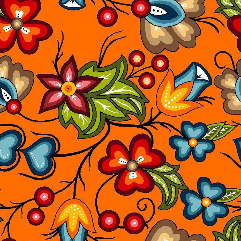 Native Floral 2 - Shannon Gustafson SG-0002 ORANGE