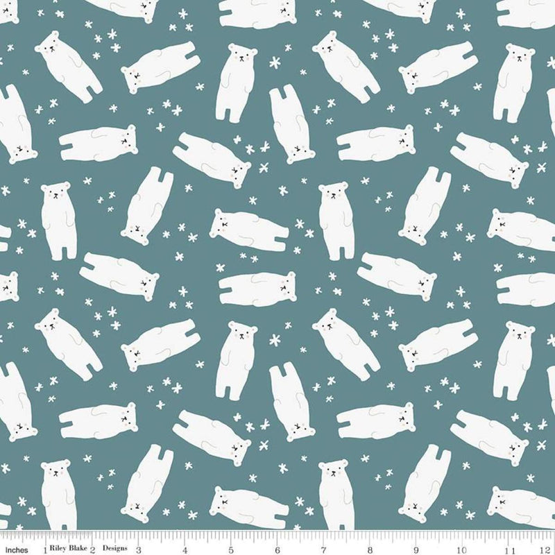 Nice Ice Baby by Riley Blake - Polar Bear Teal RBC11601-TEL