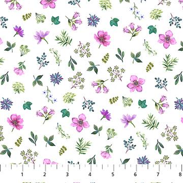 Nightshade by Northcott - White Mini Fleur - DP27733-10