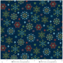 Nordic Holiday Village - Henry Glass - Blue Snowflakes Multi 3605-79