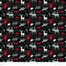 North of Ordinary - Camelot - Forest Animals Black 21172101-01