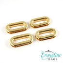 Oblong Screw Grommets - 1" - Gold Finish -Emmaline -GROM-OBL/25mm-GO/4