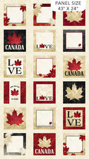 Oh Canada 10 Label PANEL by Northcott (43" x 24") Multi Beige 24265-14