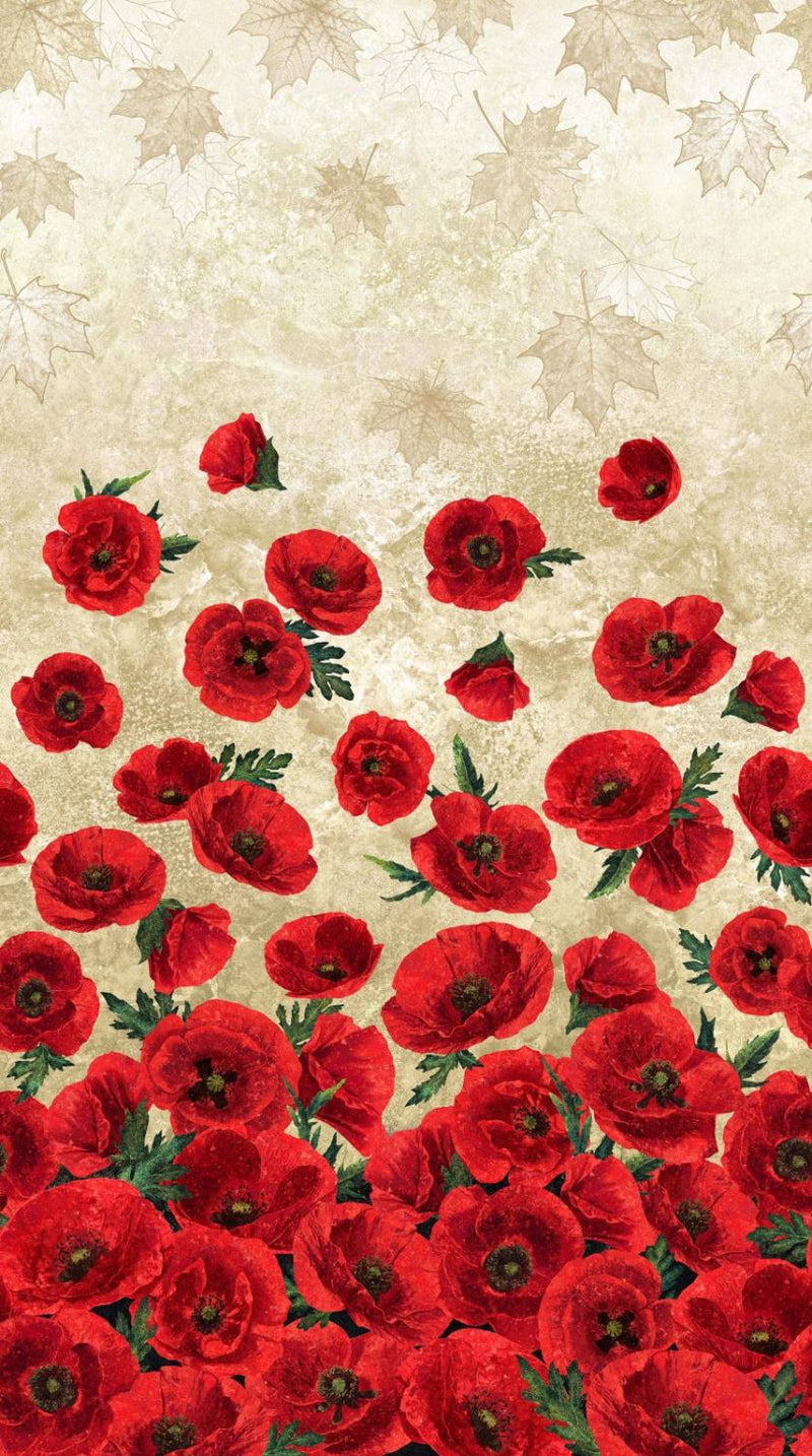 Oh Canada 11 Stonehenge by Northcott - Poppy Ombre 25235-12