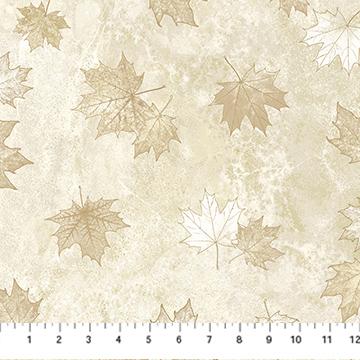 Oh Canada 13 - Stonehenge - Northcott - Leaves Silhouet Cream 28088-12