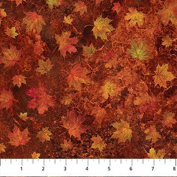 Oh Canada 13 - Stonehenge - Northcott - Medium Leaves Rust DP28084-38