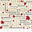 Oh Canada 14 - Stonehenge - Northcott - Words Beige 29019-12