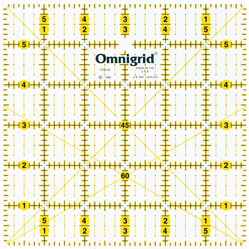 Omnigrid 6" Square Ruler- R6A