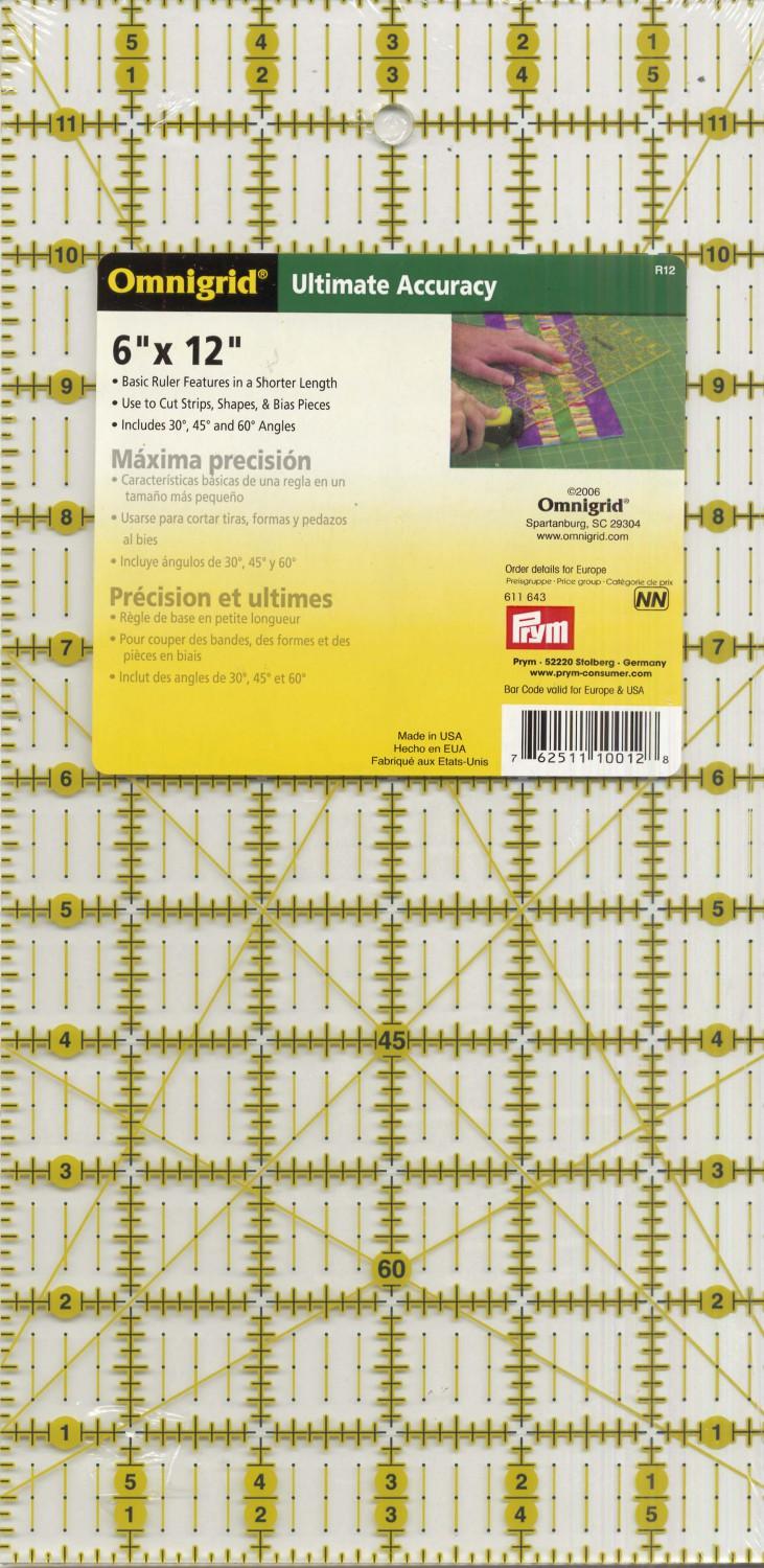 Omnigrid Ruler 6" x 12" OMR12