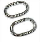 Oval O-Rings 1 1/4" - 2pc - Nickel Finish - Emmaline Bags - BOMC2016-APR