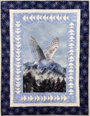 Owl in Flight - SAMPLE - FINISHED - Quilted & Bound - 52" x 68"