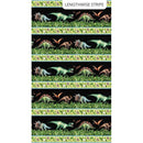 Paleo Tales by Northcott - Border Stripe Multi Black DP26781-99