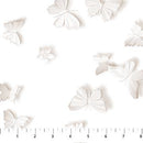 Paper White by Northcott  - Butterflies on White 24957-10