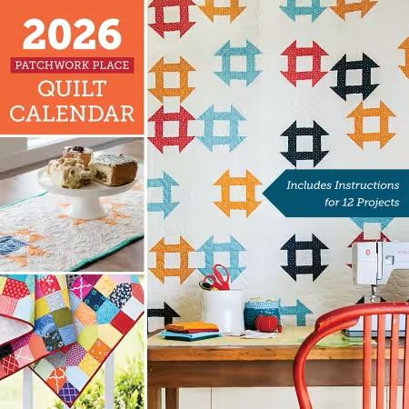 Patchwork Place Calendar 2026 - (12" x 12") 12 Quilt Projects