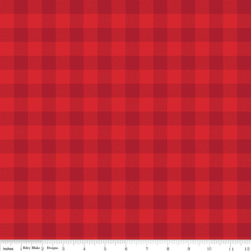 Peace on Earth by Riley Blake - Checks C13455 RED