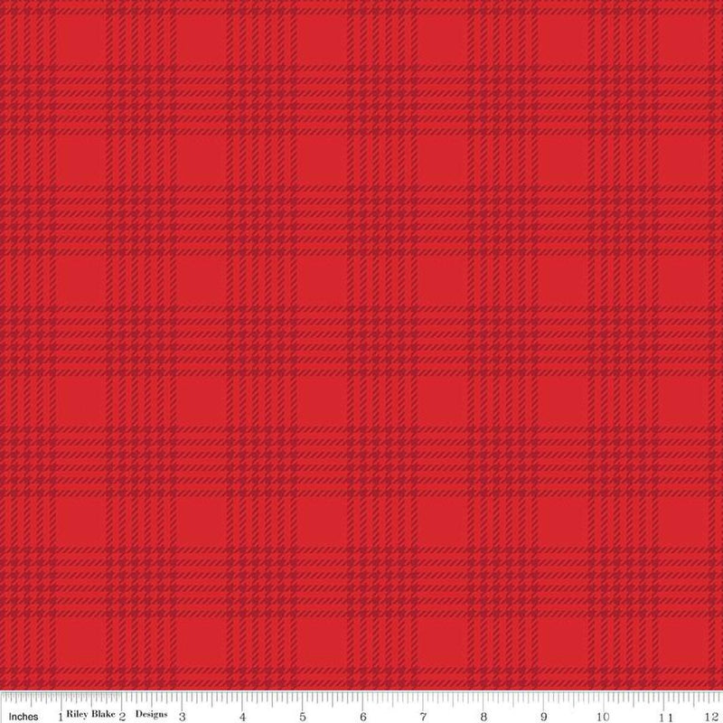 Peace on Earth by Riley Blake - Plaid C13454 RED