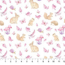 Peas In A Pod - Flannel - Northcott - Animals Pink F29036-21