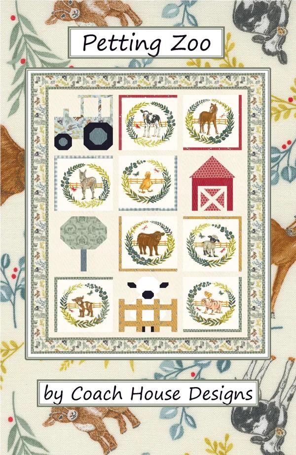 Petting Zoo Quilt Pattern by Coach House Designs - 39" x 50" P2343