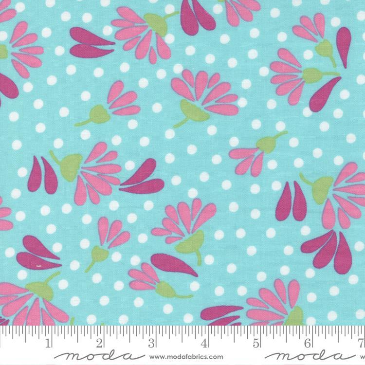 Picnic Pop by Moda - Aqua Large Floral Dot 22431-14