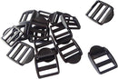Plastic Triglide Buckle - Black (1")