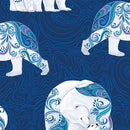 Polar Attitude by Benartex - Polar Bears Pearlescent Multi/Blue 13428P-55