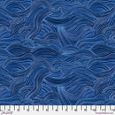 Polar Seas by Freespirit - Watercolor Waves - Dark Blue PWKT033.XDKBLUE