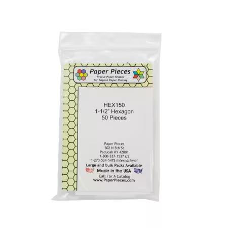 Precut 1.5" Hexagons for Eng. Paper Piecing - 50 count