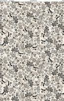 Proud Rooster by Wilmington - Black Floral on Cream 3023-39768-199