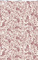 Proud Rooster by Wilmington - Dk Red Floral on Cream 3023-39768-133