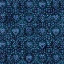 QT Cuties 2 - QT Fabrics - Heart Pawprint Geo 31451-N Navy