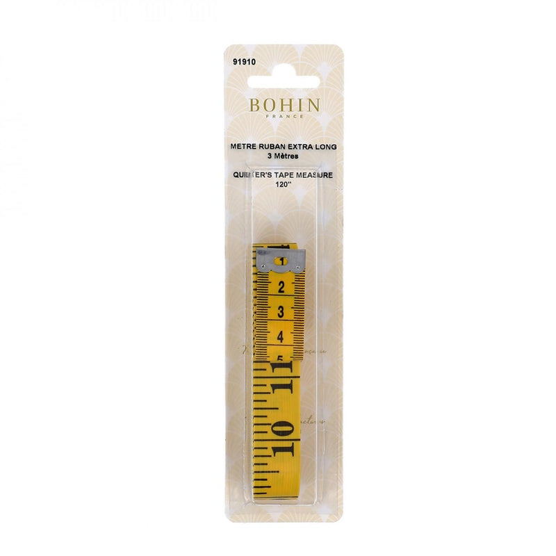 Quilters Tape Measure - 3m by Bohin -  inches & cm