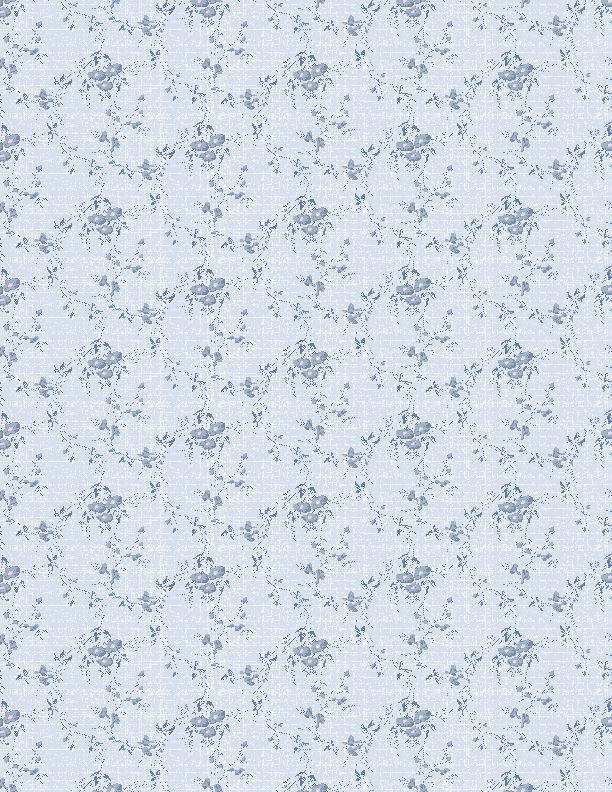 Radiance by Wilmington Prints - Small Floral Light Denim 1803-98743-444