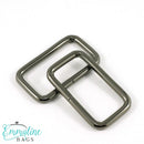 Rectangular Rings 1.5"- 4PACK - Gunmetal - Emmaline Bags EBREC-38-GM